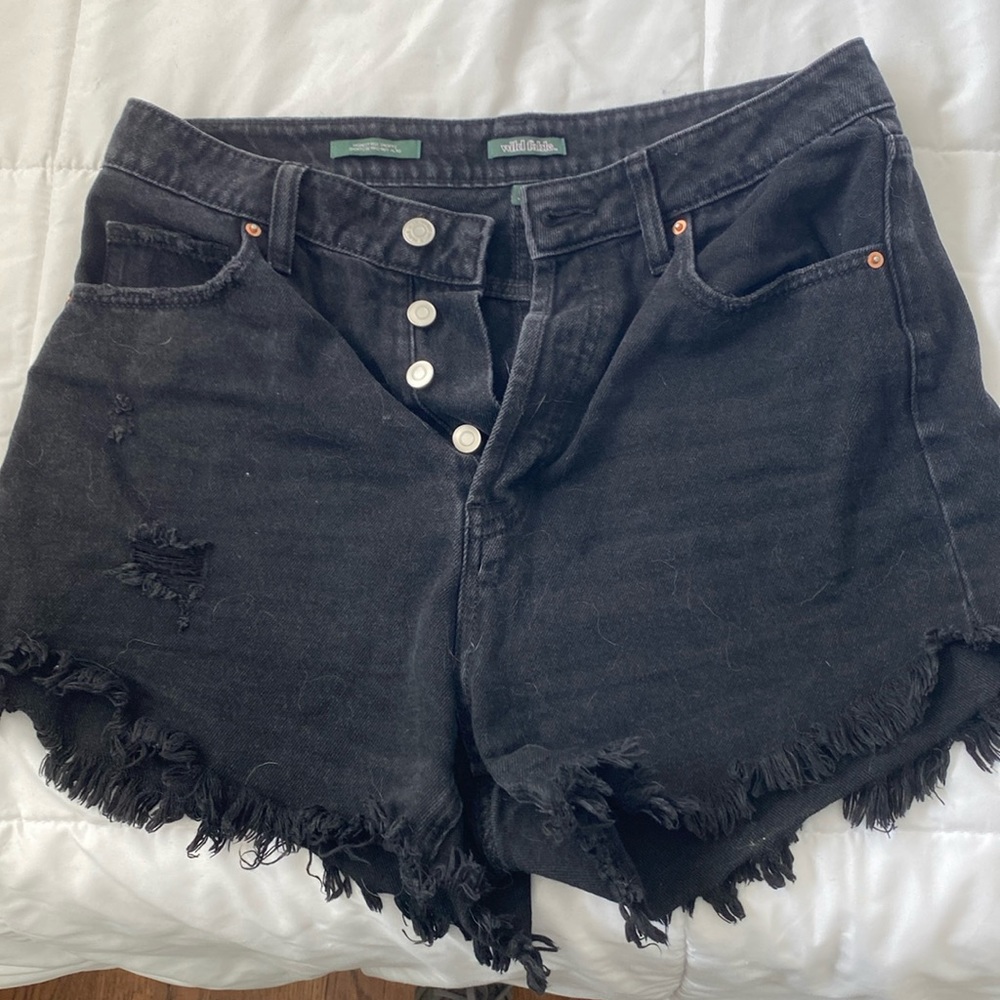 COPY - Gently worn wild fable high waisted black denim  shorts